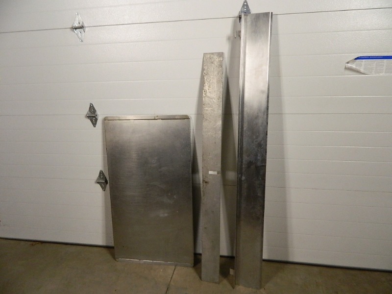lot 54 image: 3 Misc Stainless Steel Shelves, Etc