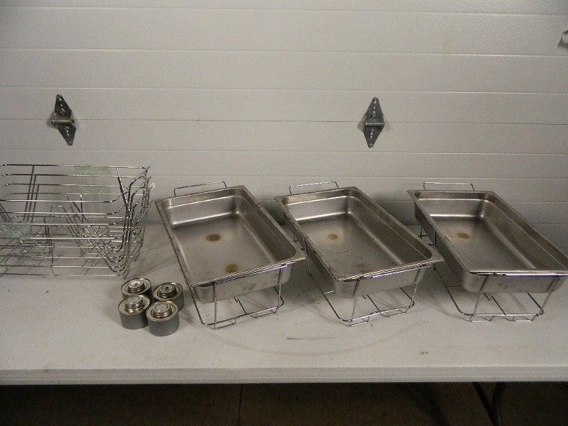 lot 89 image: Chafing Dishes, Stands, Pans, Etc