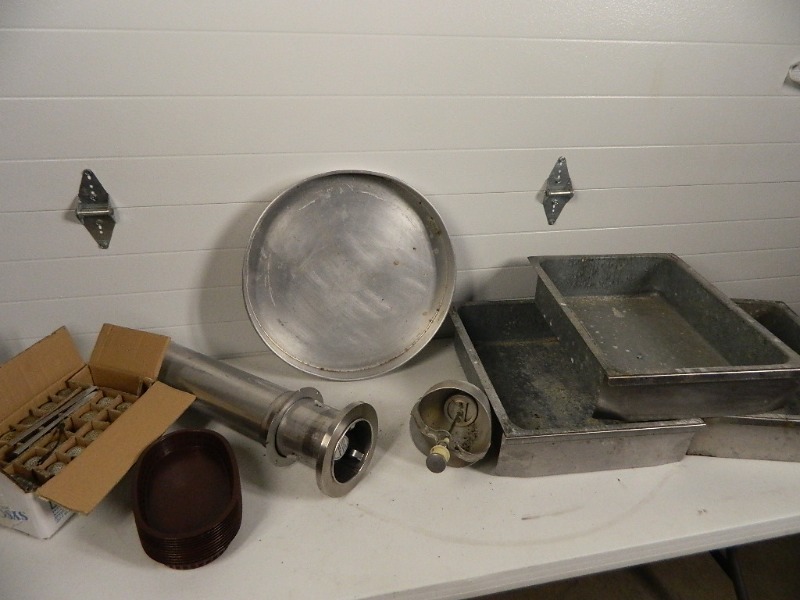 lot 91 image: Assorted Drawers, Pan, Cup Dispenser, Etc
