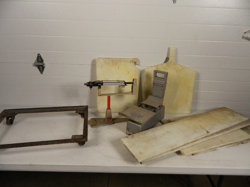 lot 110 image: Scales, Cart, and Cutting Boards