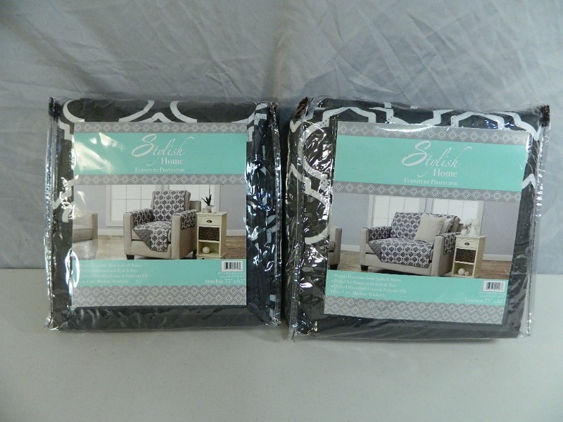 lot 33 image: New Furniture Protector Chair and Loveseat Covers