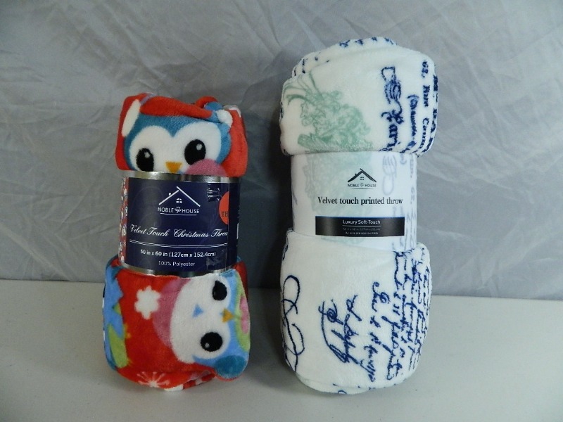 lot 36 image: 2 New Super Soft Throws