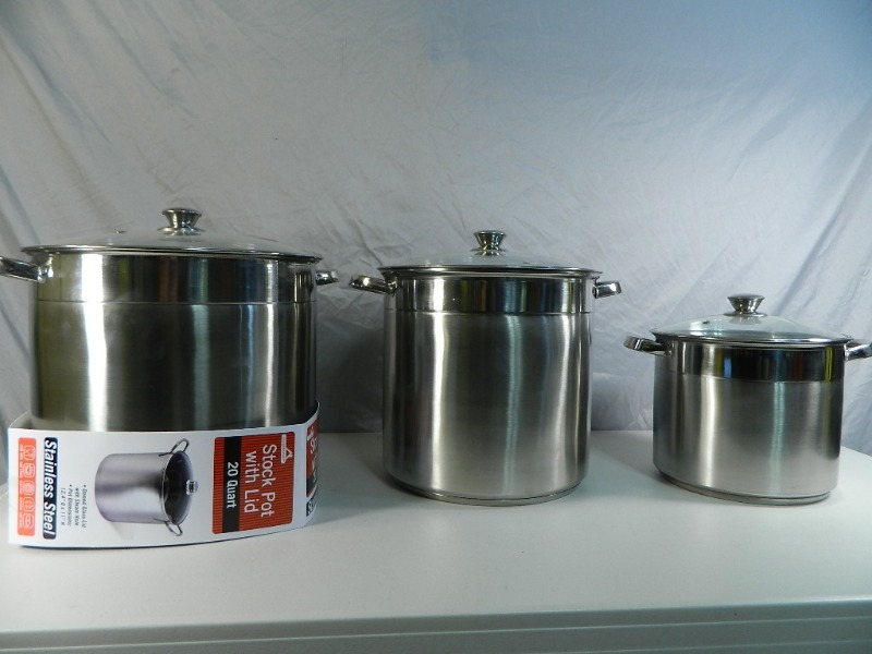 lot 46 image: New 6 Pc Stock Pot Set