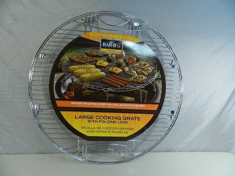 lot 52 image: New Large Cooking Grate with Folding Legs