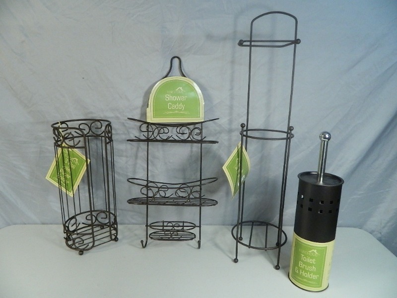 lot 91 image: New Metal Bathroom Set