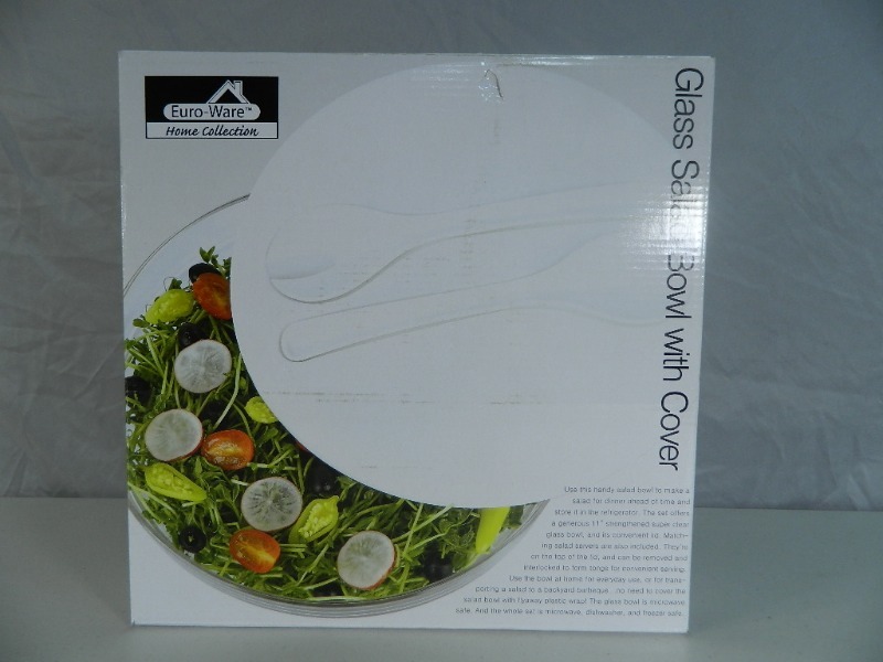 lot 107 image: New Glass Salad Bowl with Cover