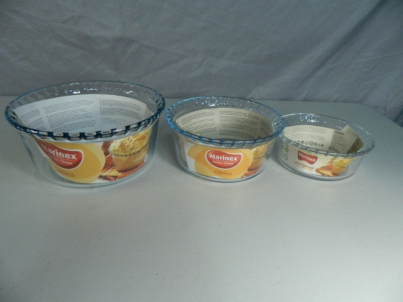 lot 156 image: 3 New Glass Marinex Bowls