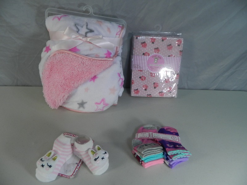 lot 174 image: New Baby Girl Items