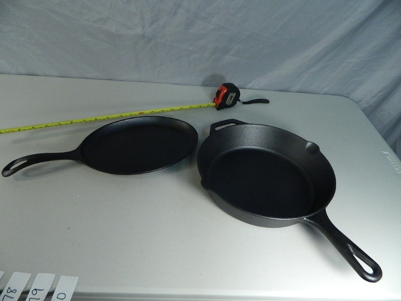lot 177 image: 2 New Cast Iron Pans