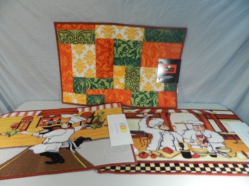 lot 188 image: 3 New Kitchen Rugs