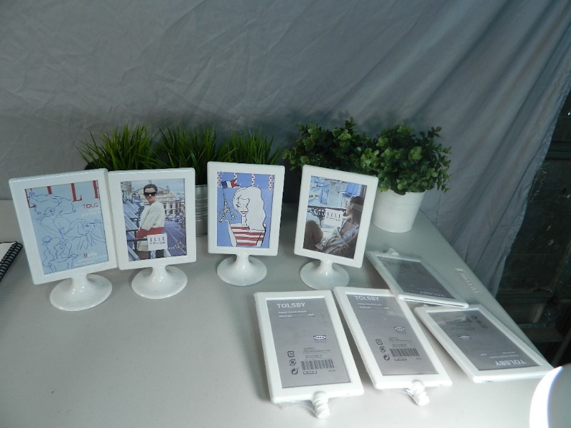 lot 190 image: 8 New Picture Frames and 5 New Fake Plants