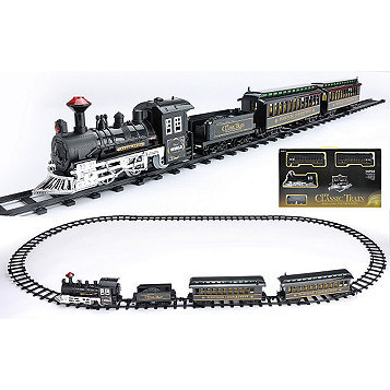 lot 14 image: Northlight Seasonal 14-Piece Battery Operated Lighted & Animated Classic Train Set with Sound