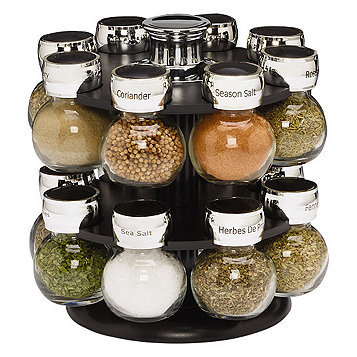 lot 36 image: Kamenstein Ellington 16-Jar Revolving Spice Rack