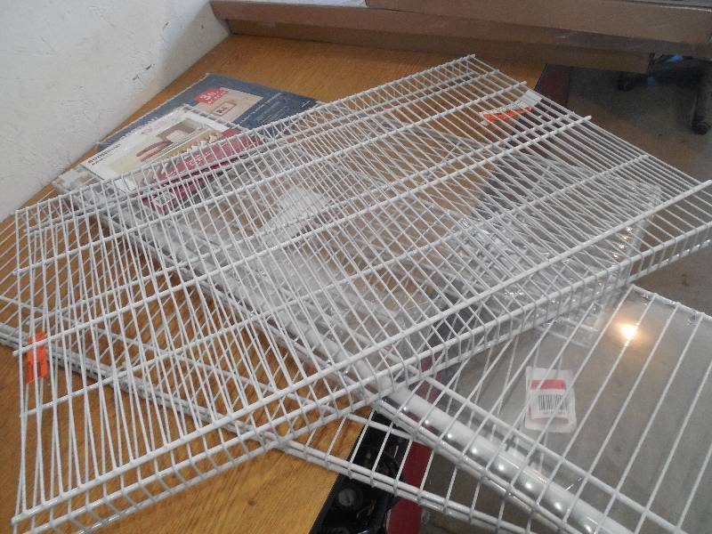 lot 95 image: ASSORTED LOT OF WIRE SHELVES