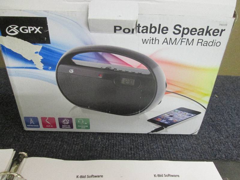lot 38 image: portable speaker powers on...