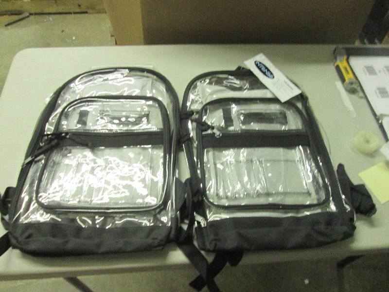 lot 75 image: lot of 2 intense clear backpack ...