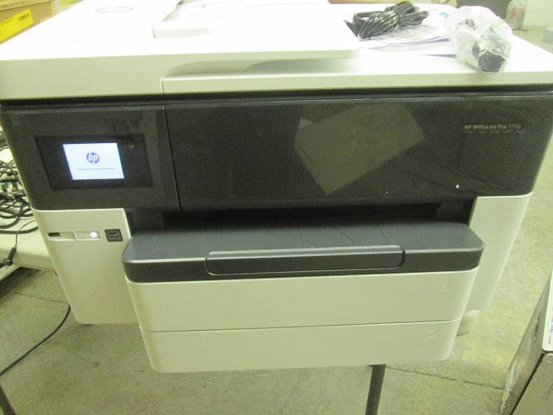lot 111 image: hp officejet 7740 powers on ...