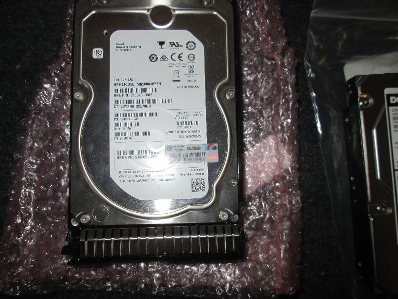 lot 184 image: HP 2tb sas HD untested...