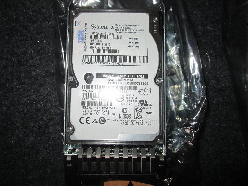 lot 185 image: IBM 900 GB HD untesed...
