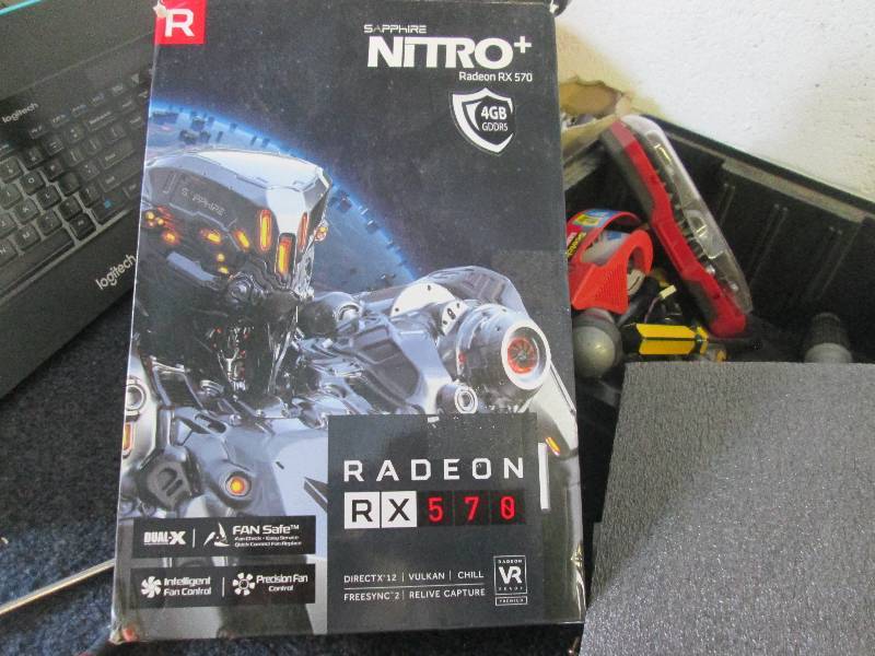 lot 190 image: AMD 4GB sapphire nitro RX570 graphi...