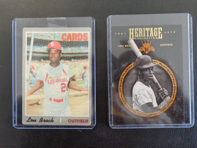 lot 22 image: 1970 Topps Lou Brock & Diamond Kings Heritage Collection Baseball Cards