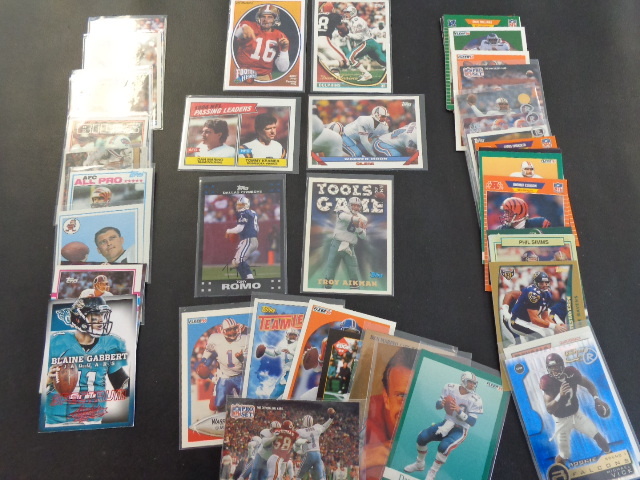 lot 30 image: 50 Quarterback Football Cards w Joe Montana & Dan Marino
