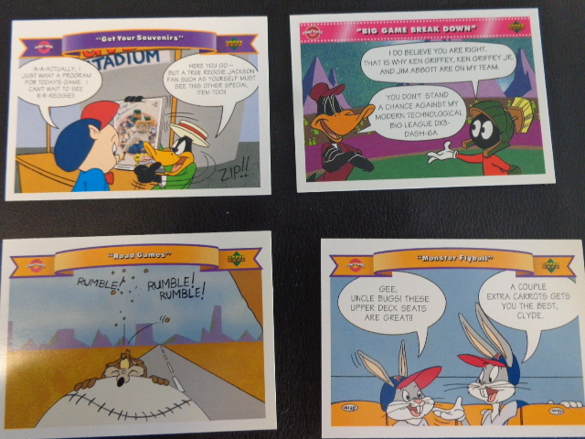 lot 33 image: Looney Tunes Upper Deck Baseball Cards w Abbott & Griffey