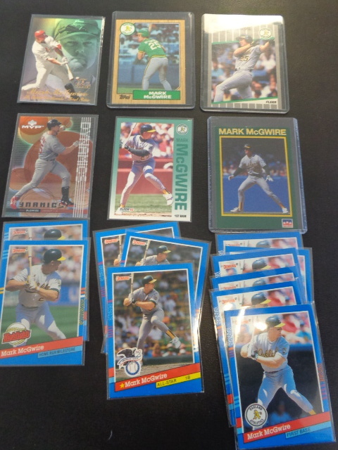 lot 85 image: Mark McGwire Baseball Cards Including Topps Rookie