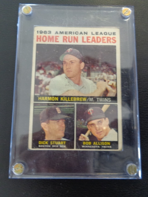 lot 90 image: 1964 Topps 63 Home Run Leaders Cards w Killebrew & Allison