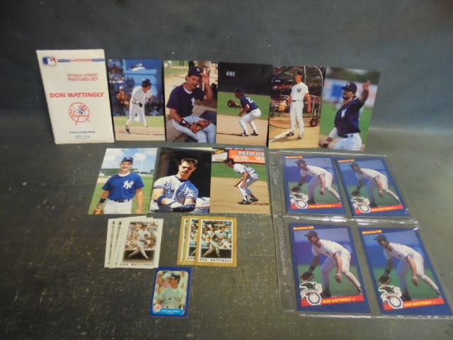 lot 20 image: Don Mattingly Baseball Cards and Postcard Set