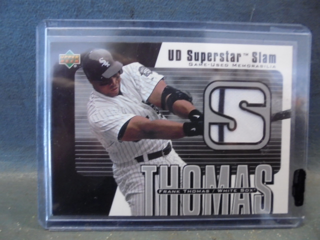 lot 95 image: Frank Thomas Game Used Jersey Card and Other Pitcher Cards