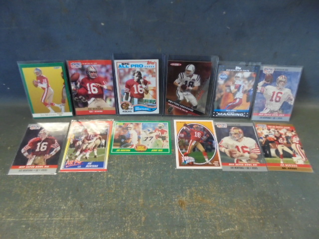 lot 97 image: Joe Montana and Payton Manning Football Cards