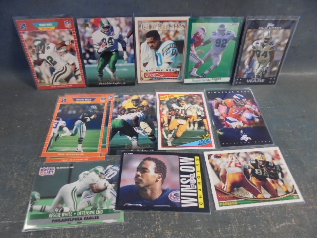 lot 101 image: Demarcus Ware, Reggie White and Herschel Walker Football Cards