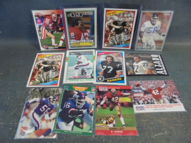 lot 107 image: Ronnie Lott, Lyle Alzado and Lawrence Taylor Vintage Football Cards