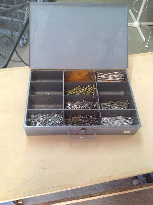 Metal Storage Case With Various Nails