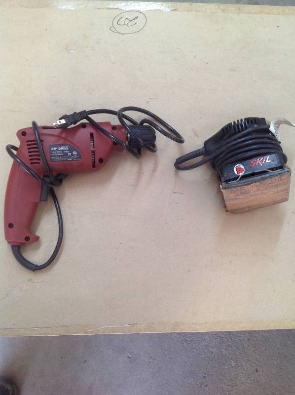 38 inch Drill - Tool Shop and a Palm Sander Skil