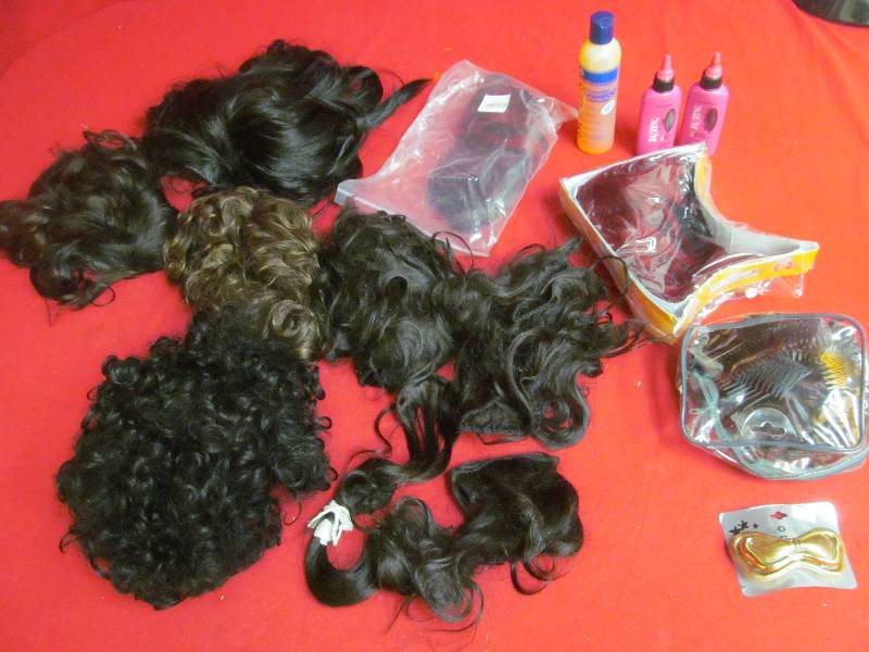 wigs, hair extensions