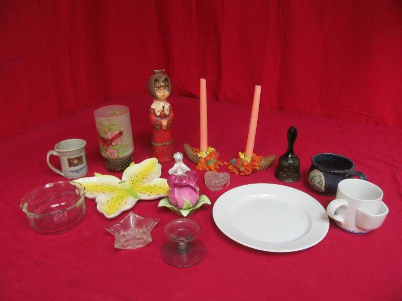 holiday items, dishes, teapot