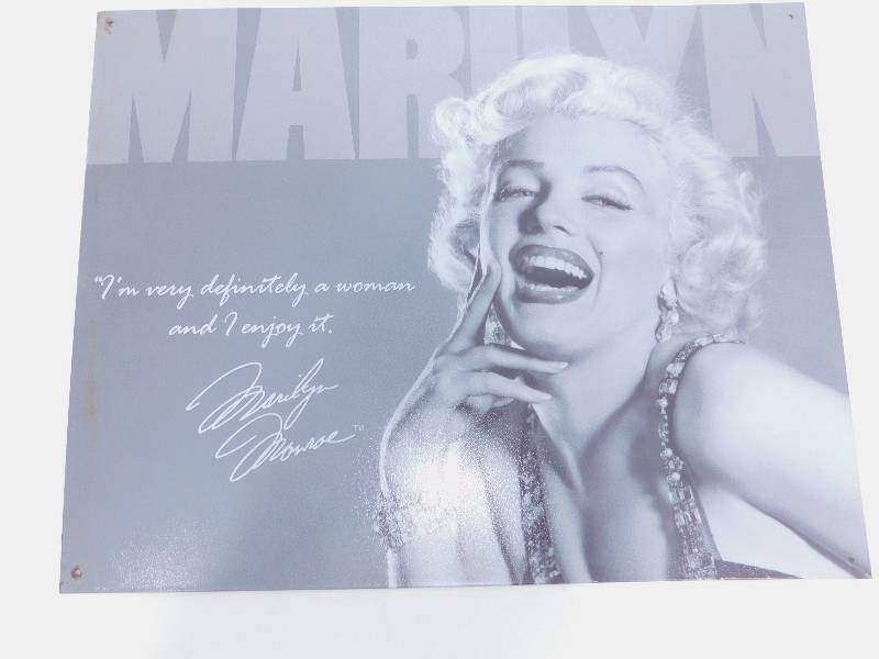 lot 13 image: Marilyn Monroe Metal Sign