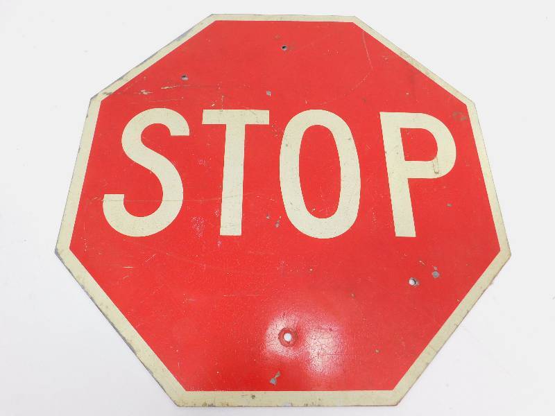 lot 72 image: Vintage Stop Sign