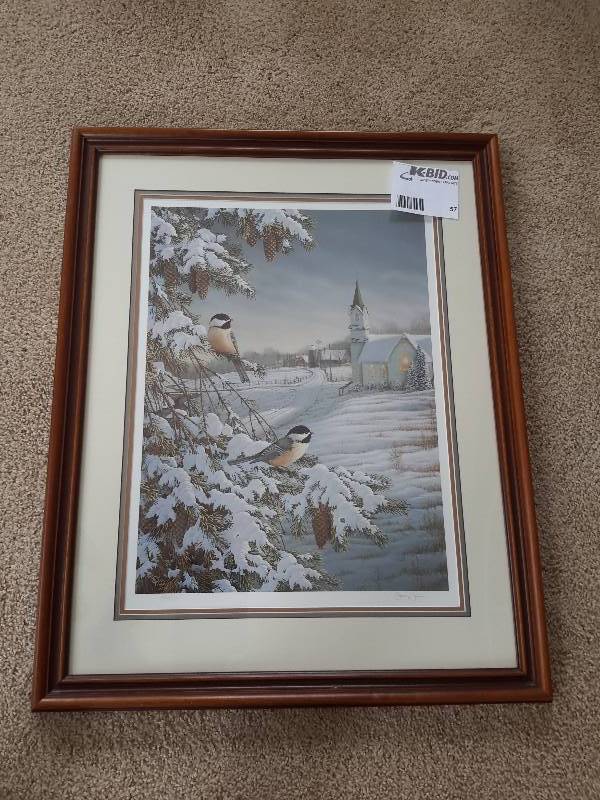 lot 57 image: Country Charm, Chickadees By Sam Timm, Wild Wings collection