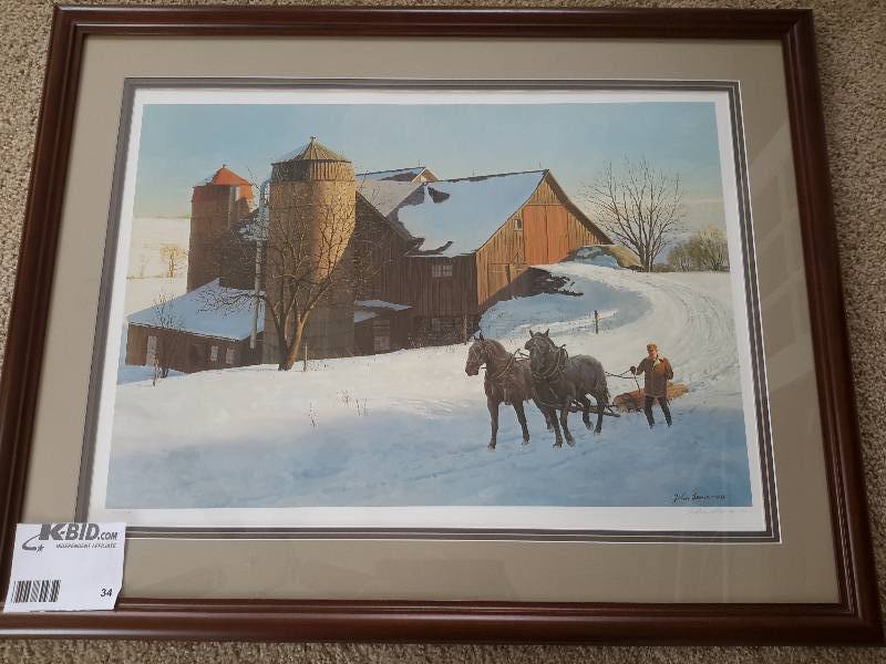 lot 34 image: Wild Wings, John Leone, 1981.. Horses