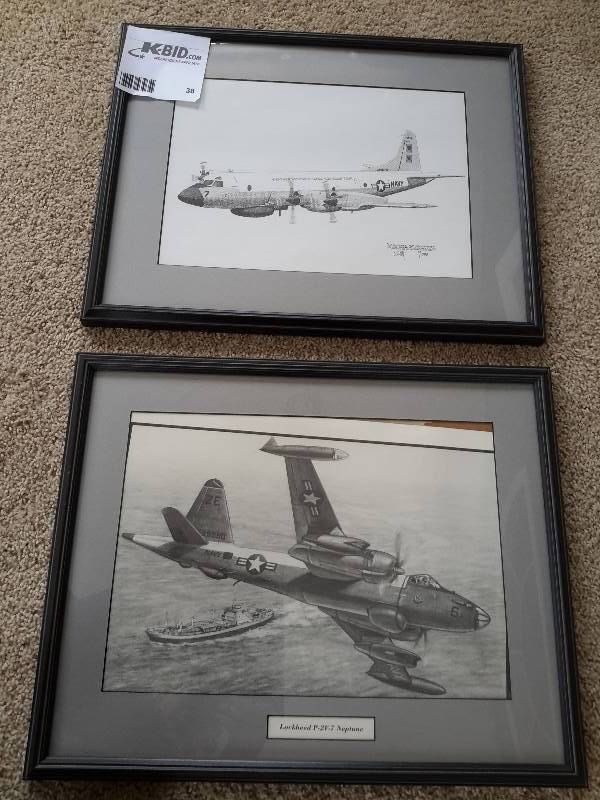 lot 38 image: 2 Pictures.  Lockheed P-2V-7 Neptune Lockheed WP-3A Orion