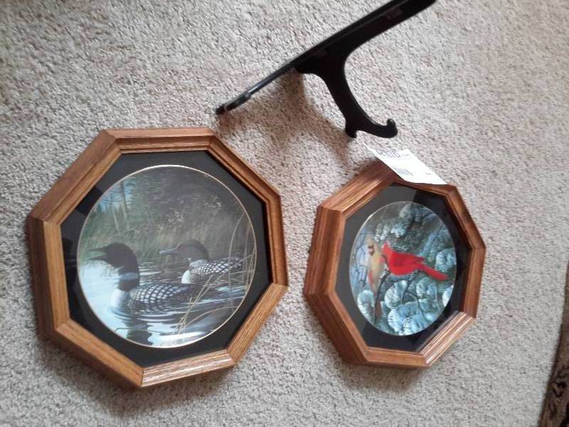 lot 66 image: 2 nicely framed, Wild Wings Collector plates as pictured..