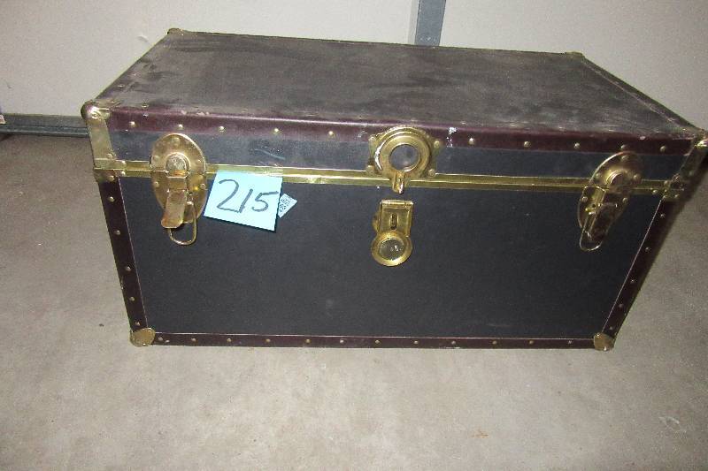 lot 215 image: Hardboard Trunk as shown.