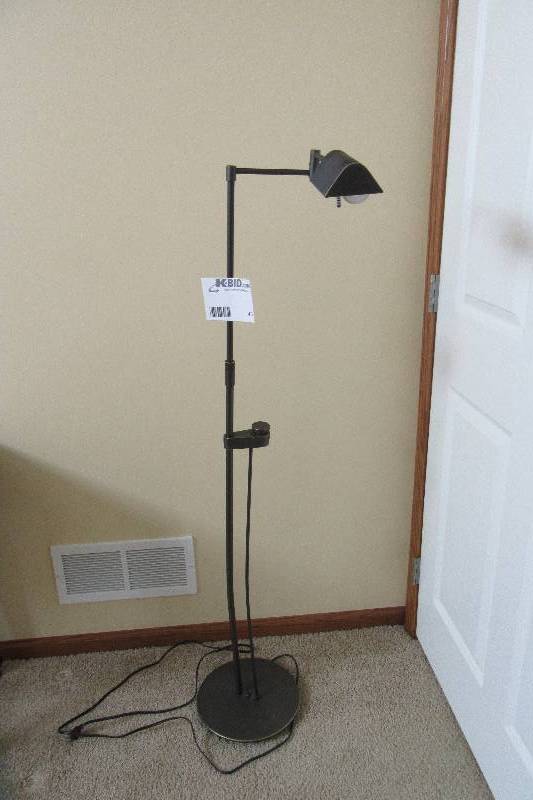 lot 45 image: High Quality pole lamp.. 54in h  Swing Adjustment and up and down