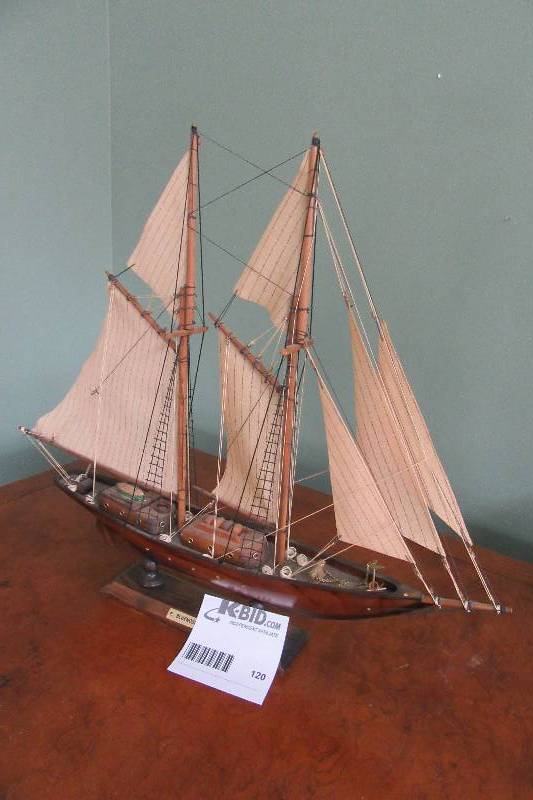 lot 120 image: Blue Nose sailing Ship Model.