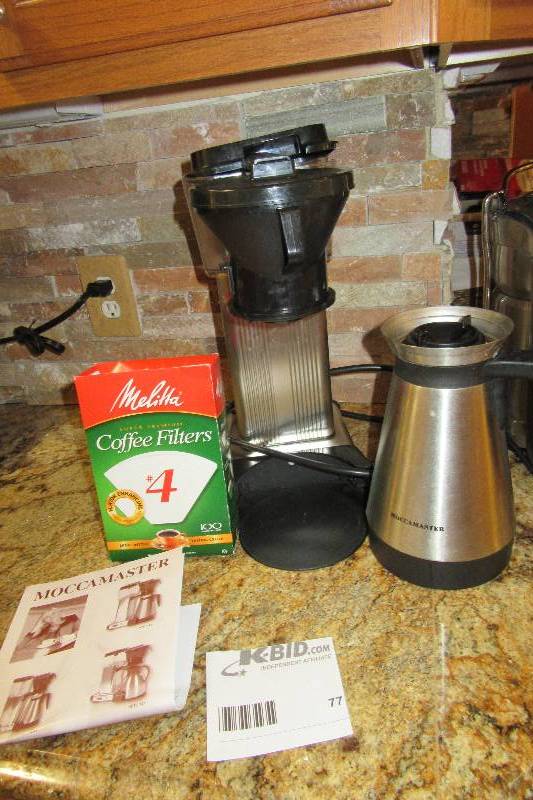 lot 77 image: MoccaMaster Coffee maker and Stainless Pot..