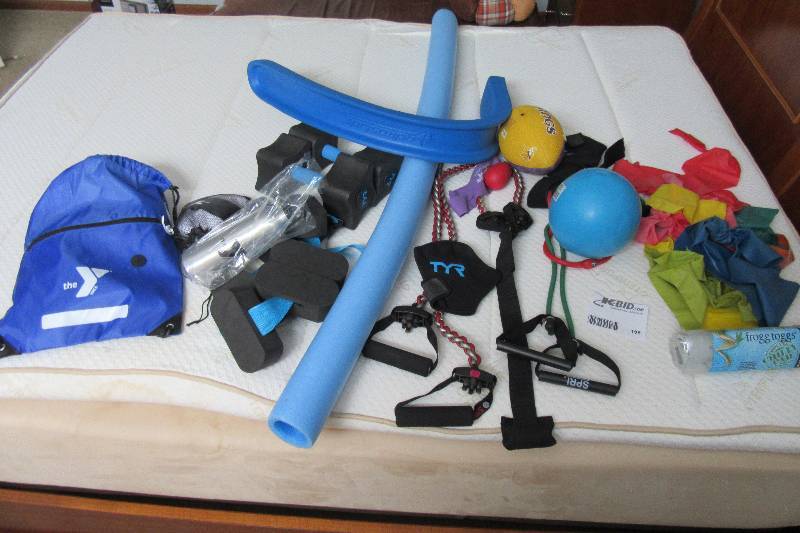 lot 196 image: Large lot of exercise accessories as pictured