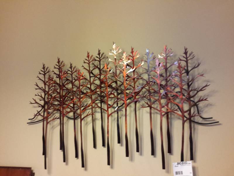 lot 33 image: Beautiful wall art.. Welding art.. Pine Tree forest.